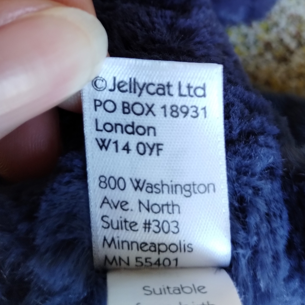 -Jellycat Bashful navy blue elephant Soft Baby Security Blanket Lovey - Picture 11 of 14
